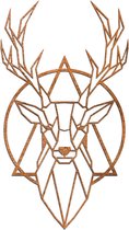 Cortenstaal wanddecoratie Deer 2.0 - Kleur: Roestkleur | x 55.8 cm