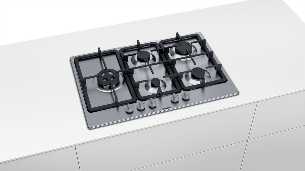 Siemens inbouw gaskookplaat RVS 75 cm 5 pits EG7B5SB90N