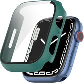 YONO Screen Protector Case geschikt voor Apple Watch Series 7 / 8 (41 mm) - Full Cover Bumper Hoesje iWatch - Groen