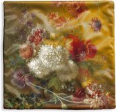 Kussenhoes 60x60 cm - Stilleven met bloemen - Schilderij van G.J.J Van Os - Katoen / Polyester - Voor Binnen