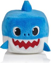 BABY HAAI PLUCHE SOUND CUBE BLAUW