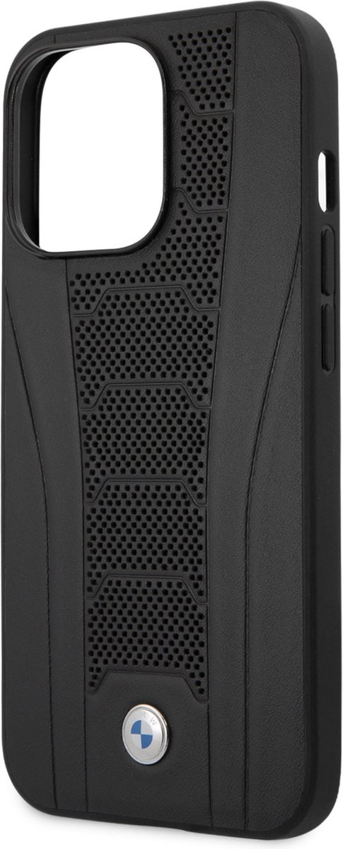 BMW Hoesje voor Apple iPhone 13 Pro - Kleur: Zwart, Back Cover, Leather - Bescherming van Telefoon.