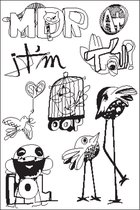 clear stamp 10x15cm message sms