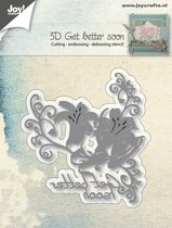 Joy!Crafts Stencil - Snij- embosstencil - 3D Engels Get better soon