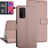 Rose Gold hoesje voor Oppo A54 5G & Oppo A74 5G - Book Case - Pasjeshouder - Magneetsluiting