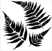 The Crafter's Workshop Stencil - 15x15cm - ferns