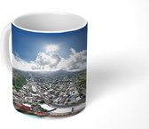 Mok - Panorama met wolkenformatie boven San Salvador in El Salvador - 350 ML - Beker