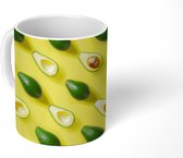 Mok - Koffiemok - Avocado - Fruit - Geel - Mokken - 350 ML - Beker - Koffiemokken - Theemok