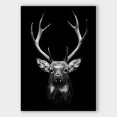 Poster Dark Deer - Papier - Meerdere Afmetingen & Prijzen | Wanddecoratie - Interieur - Art - Wonen - Schilderij - Kunst