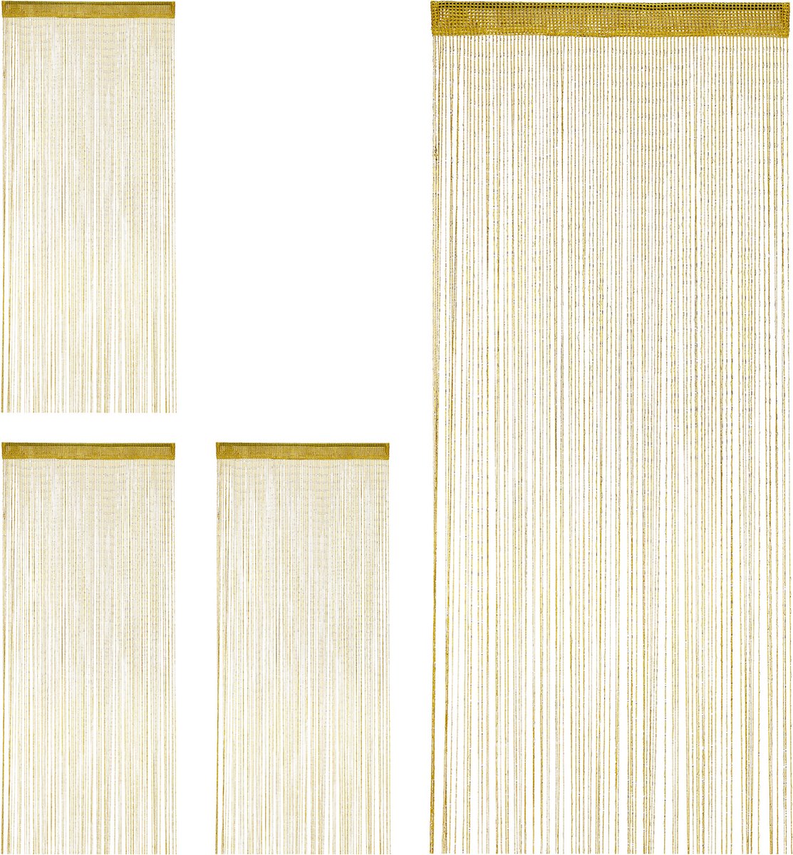 Kaikoon Draadgordijn, gordijn, draadgordijn, 90 cm x 240 cm, karamel
