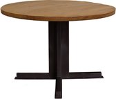 Old Inn - Eetkamertafel Rond Mangohout Nature Finish met Pluspoot 130cm x 77cm