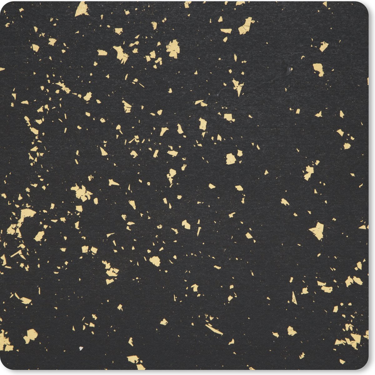 Muismat 30x30 cm - Mousepad Gouden vlokken op een zwarte achtergrond - Muismatten