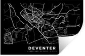 Stickers muraux - Carte - Deventer - Zwart - 60x40 cm - Feuille adhésive