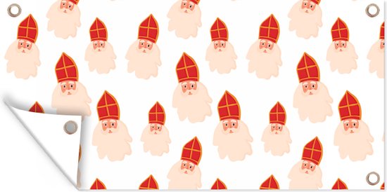 Affiche de clôture Sint - Sinterklaas - Sinterklaas Décoration - Enfants - Garçons - Filles - Enfant - 200x100 cm - Toile de jardin