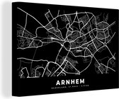 Tableau sur Toile Arnhem - Zwart - Carte - 30x20 cm - Décoration murale
