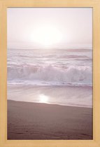 JUNIQE - Poster in houten lijst Sunset Halfmoon Bay -20x30 /Roze