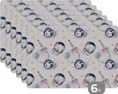 Set de table - Motifs - Fusée - Animaux - 45x30 cm - 6 pièces