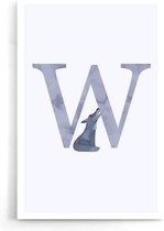 Walljar - Alfabet W - Muurdecoratie - Poster