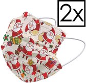 Mondkapje Wegwerp Mondmasker Kerst Universeel Niet Medisch Kerstman - 2x