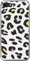 Coque iPhone SE 2020 - Imprimé panthère - Couleurs - Zwart - Siliconen - Sinterklaas - Noël - Cadeaux - Cadeaux de chaussures