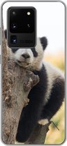 Geschikt voor Samsung Galaxy S20 Ultra hoesje - Panda - Boom - Licht - Siliconen Telefoonhoesje