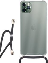 Hoesje met koord - geschikt voor iPhone 11 Pro Max - Schockproof ketting crossbody transparant case