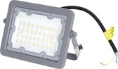 LED Bouwlamp - Igna Zuino - 30 Watt - Natuurlijk Wit 4000K - Waterdicht IP65 - Kantelbaar - Mat Grijs - Aluminium