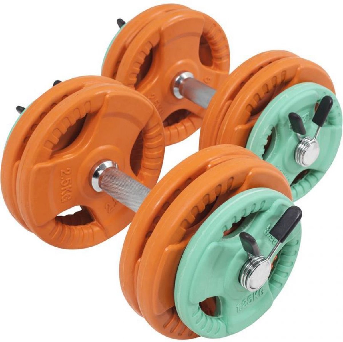 Gorilla Sports Olympische Halterschijf 15 kg Rubber Coating kopen