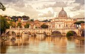 Sint-Pieter en Engelenbrug over de Tiber in Rome - Foto op Forex - 120 x 80 cm