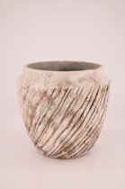 - planter cement ø21x20cm - light grey - 21x20x