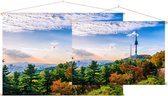 De N Tower op de populaire Namsanberg in hartje Seoul - Foto op Textielposter - 120 x 80 cm