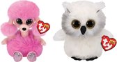 Ty - Knuffel - Beanie Boo's - Camilla Poodle & Austin Owl