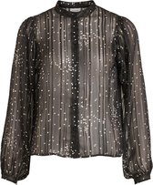 Vila Blouse Vihallie L/s Shirt 14068778 Black Dames Maat - W44