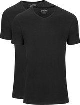 Slater 2-pack Basic Fit T-shirt V-hals Zwart - maat XXL