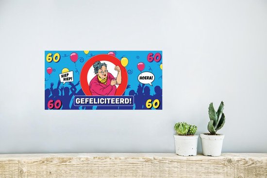 Affiche Anniversaire - 60 Ans - Femme - 40x20 cm