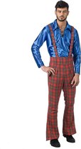 Limit - Circus Kostuum - Schotse Circus Clown Adribas - Man - blauw,rood - Maat 56 - Carnavalskleding - Verkleedkleding
