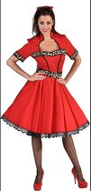 Magic Design Verkleedjurk Sheeba Fifties Dames Rood Mt Xs