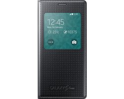 Samsung S View Cover Leder voor Samsung Galaxy S5 Mini - Zwart