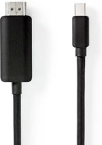 Nedis Mini DisplayPort-Kabel | DisplayPort 1.4 | Mini-DisplayPort Male | HDMI™ Connector | 48 Gbps | Vernikkeld | 2.00 m | Rond | PVC | Zwart | Blister