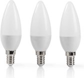 Nedis LED-Lamp E14 | Kaars | 5.8 W | 470 lm | 2700 K | Warm Wit | Frosted | 3 Stuks