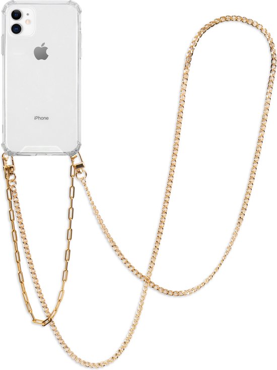 ijsje Wreedheid Toerist iMoshion Backcover met koord + armband hoesje - Ketting iPhone 11 hoesje -  Goud | bol.com