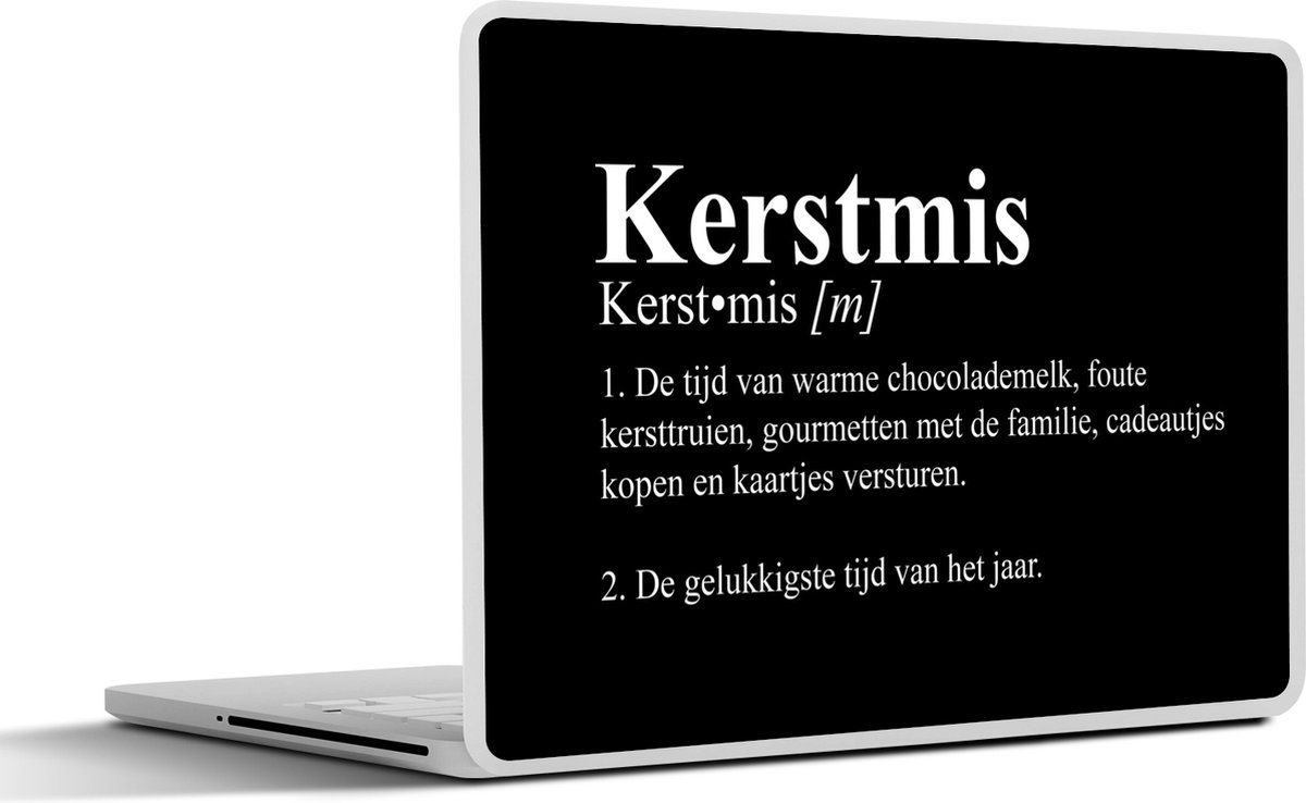 Laptop sticker - 11.6 inch - Kerst - Kerstmis definitie - Quotes - Woordenboek - Spreuken - 30x21cm - Laptopstickers - Laptop skin - Cover