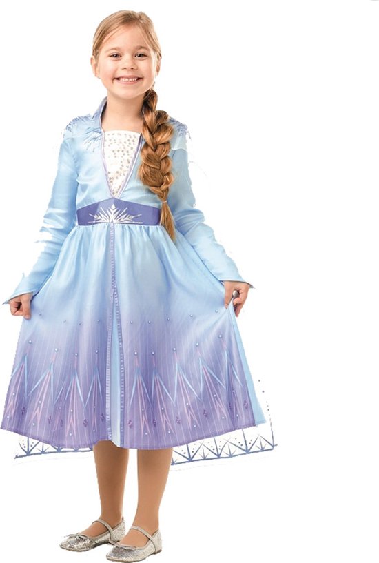 Klassieke Elsa Frozen 2™ outfit voor meisjes - Verkleedkleding - 7/8 JAAR |  bol