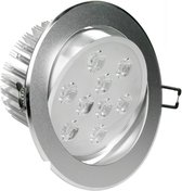 LED-inbouwspots 9 Watt uitvoering COB aluminium zwenkbaar warm wit