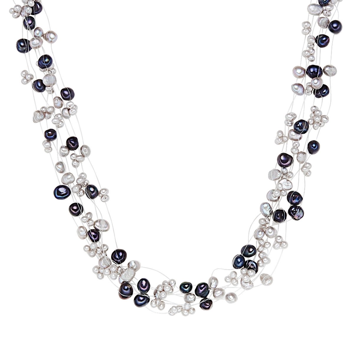 Valero Pearls Parel ketting Sterling zilver Gekweekte zoetwaterparels aqua