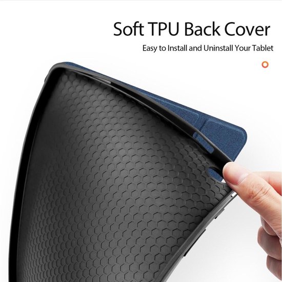 Coque arrière souple en TPU avec motif nid d'abeille, facile à installer.