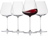flexibel kristal - 2 high end rode wijn glazen - bijna onbreekbaar - elegant design - super dun - set van twee - beste wijnglas - bourgondische rodewijn