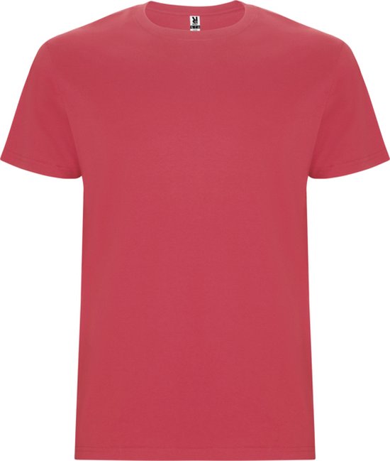 2 Pack T-shirt's unisex met korte mouwen 'Stafford' Gewassen Rood - S