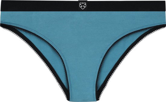 A-dam Cato - Ondergoed - Katoen - Onderbroek - Slip - Dames - Blauw - XS