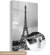 MuchoWow® Glasschilderij 40x60 cm - Schilderij acrylglas - De oude Eiffeltoren - Foto op glas - Schilderijen